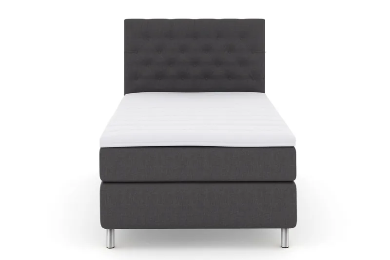 Select No 3 Kontinentalsäng 120x200 Fast, Mörkgrå/Metall