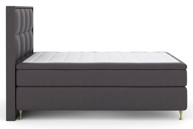 Select No 4 Komplett Sängpaket 140x200 Fast - Mörkgrå/Guld - Products - Möbler - Säng - Kontinentalsäng