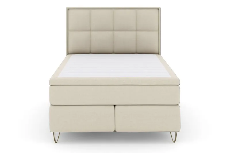 Select No 4 Komplett Sängpaket 160x200 Fast/Medium, Beige/Metall V-form
