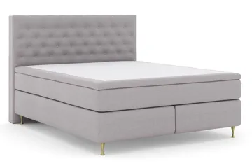 Select No 4 Kontinentalsäng 180x200 Fast - Ljusgrå/Guld - Products - Möbler - Säng - Kontinentalsäng