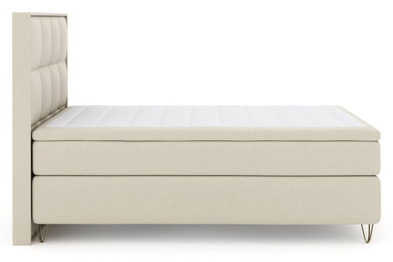 Select No 5 Komplett Sängpaket 140x200 Fast Latex, Beige/Metall V-form