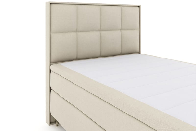 Select No 5 Komplett Sängpaket 140x200 Fast/Medium Watergel - Beige/Metall V-form - Products - Möbler - Säng - Kontinentalsäng