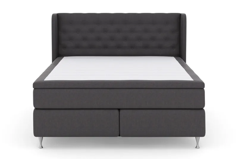 Select No 5 Komplett Sängpaket 160x200 Fast/Medium Watergel, Mörkgrå/Silver