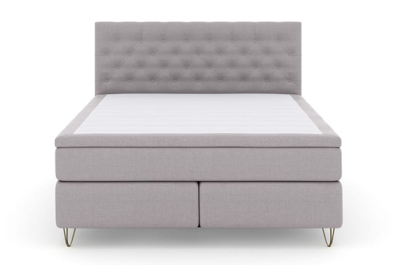 Select No 5 Kontinentalsäng 160x200 Fast Latex - Ljusgrå/Metall V-Form - Products - Möbler - Säng - Kontinentalsäng