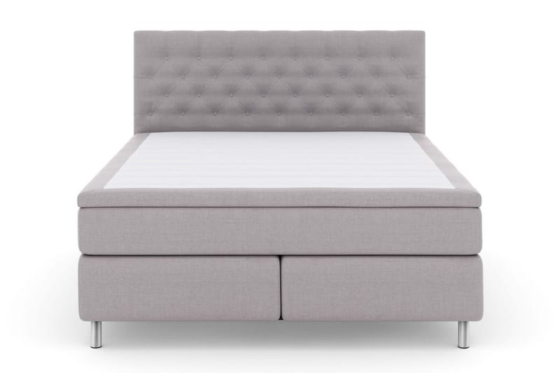 Select No 5 Kontinentalsäng 180x200 Fast Watergel, Ljusgrå/Metall