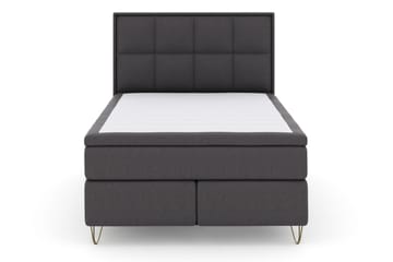 Select No 6 Komplett Sängpaket 140x200 F/M Memory/Pocket - Mörkgrå/Metall V-form - Products - Möbler - Säng - Kontinentalsäng