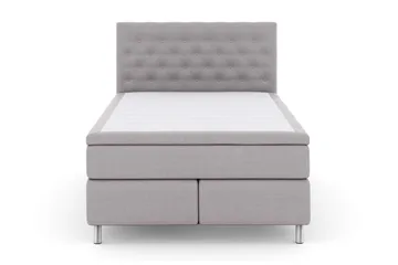 Select No 6 Kontinentalsäng 140x200 Fast/Medium Watergel - Ljusgrå/Metall - Products - Möbler - Säng - Kontinentalsäng