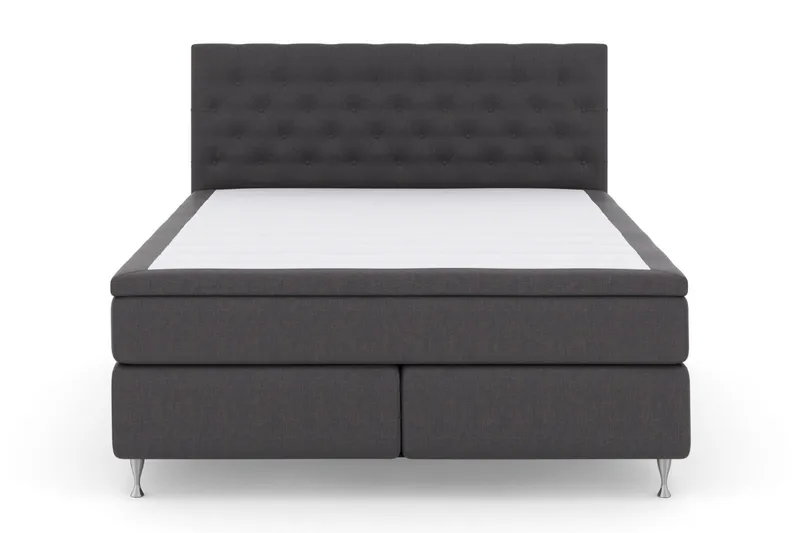 Select No 6 Kontinentalsäng 160x200 Fast Latex/Memory, Mörkgrå/Silver