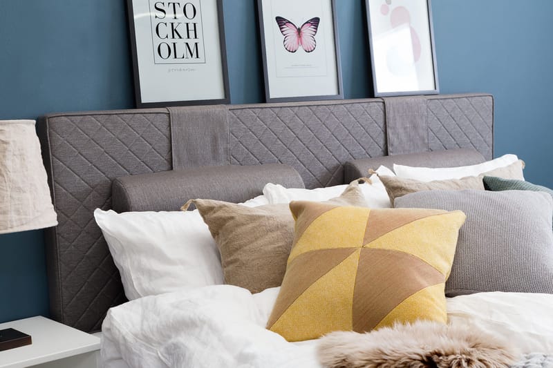 Sundborn Kontinentalsäng 160x200 cm - Grå - Products - Möbler - Säng - Kontinentalsäng