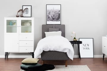 Sundborn Ramsäng 80x200 Medelfast Latex - Grå - Products - Möbler - Säng - Enkelsäng