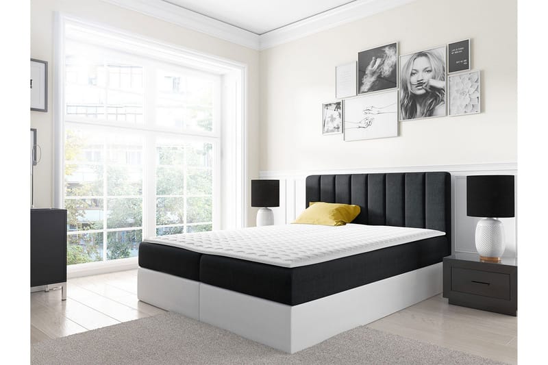 Vasil Kontinentalsäng 120x200 - Svart - Products - Möbler - Säng - Säng med förvaring