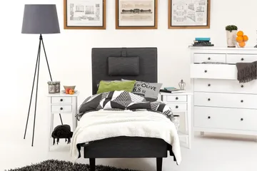 Viken Bas Ramsäng 80x200 cm - Grå/Ek - Products - Möbler - Säng - Enkelsäng