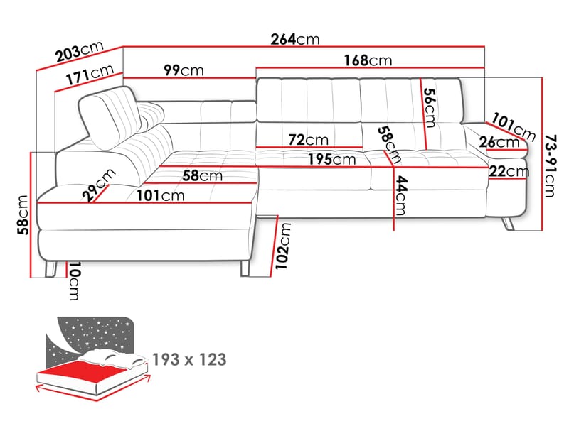 Amshyttan 4-sits Soffa med Schäslong Höger - Products - Möbler - Soffa - Hörnsoffa