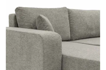 Barile Bäddsoffa med Divan 3-sits i Plysch - Grå - Products - Möbler - Soffa - Bäddsoffa - Bäddsoffa divan