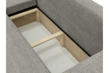 Barile Bäddsoffa med Divan 3-sits i Plysch - Grå - Products - Möbler - Soffa - Bäddsoffa - Bäddsoffa divan