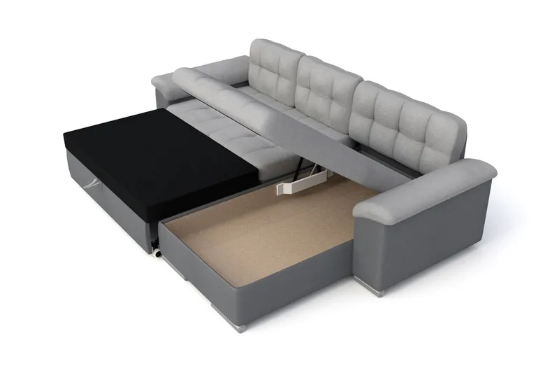 Camior 4-sits Bäddsoffa - Grå - Products - Möbler - Soffa - Bäddsoffa - Bäddsoffa divan