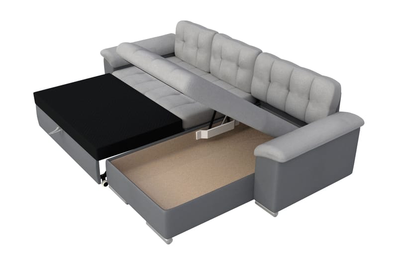 Camior Bäddsoffa m. Divan 3-sits - Grön - Products - Möbler - Soffa - Bäddsoffa - Bäddsoffa divan
