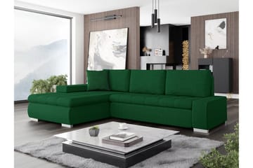 Cerys Bäddsoffa m. Divan 3-sits - Grön - Products - Möbler - Soffa - Bäddsoffa - Bäddsoffa divan