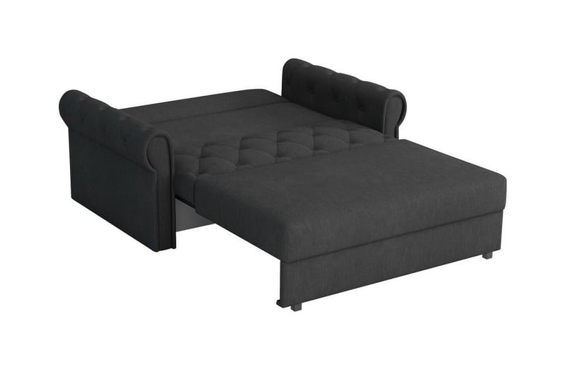 Denegal 2-sits liten bäddsoffa i Plysch - Grå - Products - Möbler - Soffa - Bäddsoffa - 2 sits bäddsoffa
