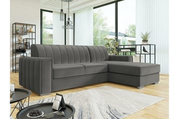 Denegal 3-sits Hörnbäddsoffa Dark grey - Products - Möbler - Soffa - Bäddsoffa - Hörnbäddsoffa