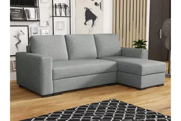 Denegal 3-sits Hörnbäddsoffa - Grå - Products - Möbler - Soffa - Bäddsoffa - Hörnbäddsoffa