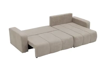 Flo Bäddsoffa med Divan 3-sits i Plysch - Beige - Products - Möbler - Soffa - Bäddsoffa - Bäddsoffa divan