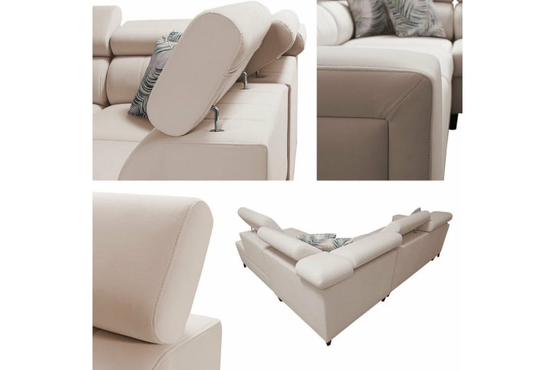 Galbally 3-sits Hörnbäddsoffa Beige/Light beige - Products - Möbler - Soffa - Bäddsoffa - Hörnbäddsoffa