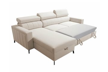 Galbally 3-sits Hörnbäddsoffa Ljusgrå - Products - Möbler - Soffa - Bäddsoffa - Hörnbäddsoffa