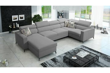 Galbally 4-sits Hörnbäddsoffa Light grey/Dark grey - Products - Möbler - Soffa - Bäddsoffa - Bäddsoffa divan