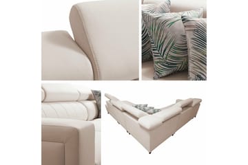 Galbally 4-sits Hörnbäddsoffa Ljusgrå - Products - Möbler - Soffa - Bäddsoffa - Bäddsoffa längsbäddad