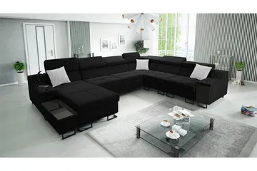 Galbally 5-sits Hörnsoffa Black - Products - Möbler - Soffa - Bäddsoffa - Hörnbäddsoffa