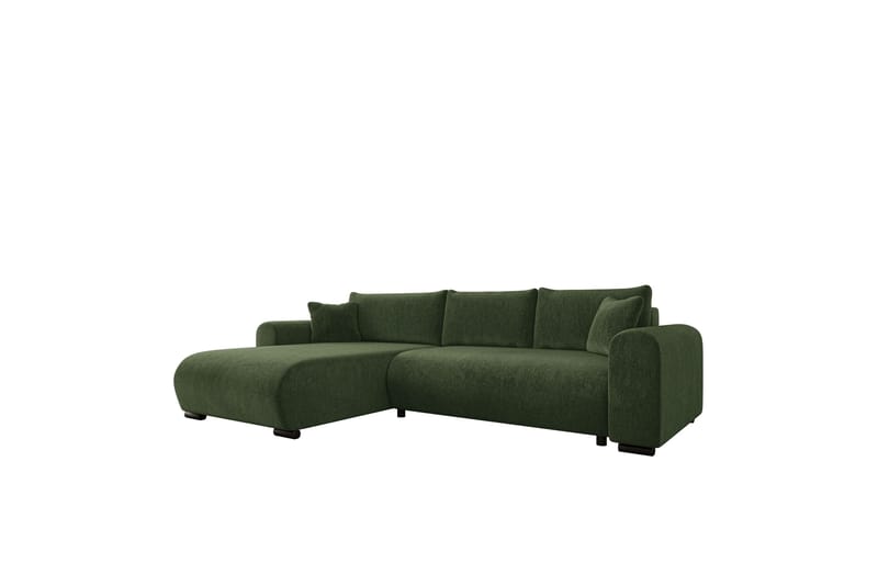 Handda Bäddsoffa med Divan 3-sits i Chenille, Grön