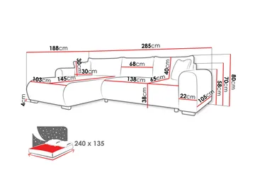 Handda Bäddsoffa med Divan 3-sits i Manchester - Grön - Products - Möbler - Soffa - Bäddsoffa - Bäddsoffa divan