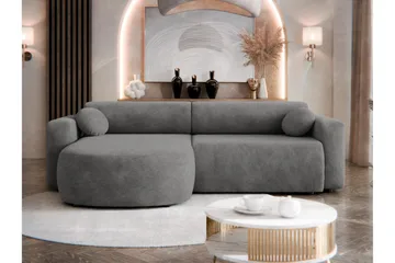 Hanish Bäddsoffa med Divan 3-sits - Grå - Products - Möbler - Soffa - Bäddsoffa - Bäddsoffa divan