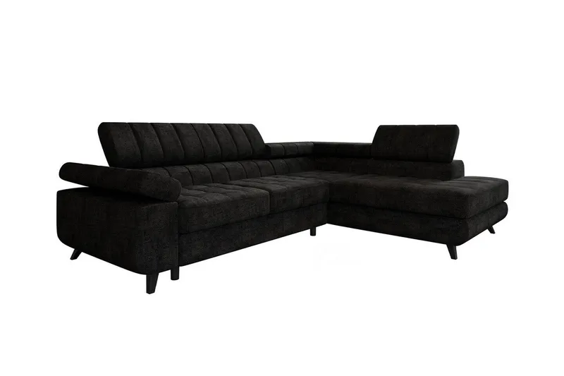 Kintore 3-sits Hörnbäddsoffa Black - Products - Möbler - Soffa - Bäddsoffa - Hörnbäddsoffa