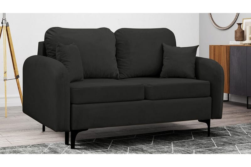 Knocklong 2-sits Bäddsoffa Black - Products - Möbler - Soffa - Bäddsoffa - Bäddsoffa längsbäddad