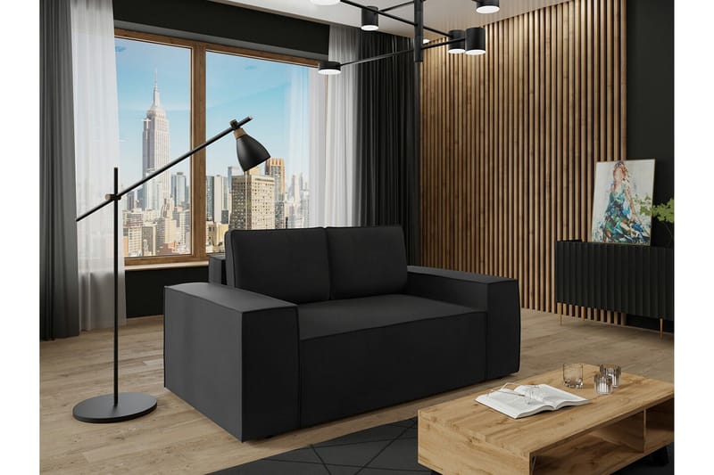 Knocklong 2-sits Bäddsoffa - Svart - Products - Möbler - Soffa - Bäddsoffa - 2 sits bäddsoffa
