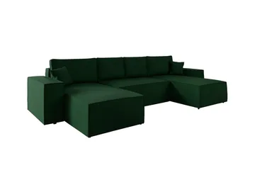 Knocklong 4-sits Hörnbäddsoffa - Grön - Products - Möbler - Soffa - Bäddsoffa - Hörnbäddsoffa