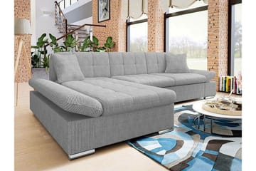 Lomux 3-sits Hörnbäddsoffa Ljusgrå - Products - Möbler - Soffa - Bäddsoffa - Hörnbäddsoffa