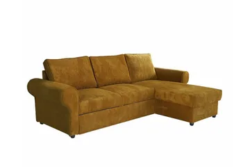 Midfeld 3-sits Hörnbäddsoffa Mustard yellow - Products - Möbler - Soffa - Bäddsoffa - Bäddsoffa divan
