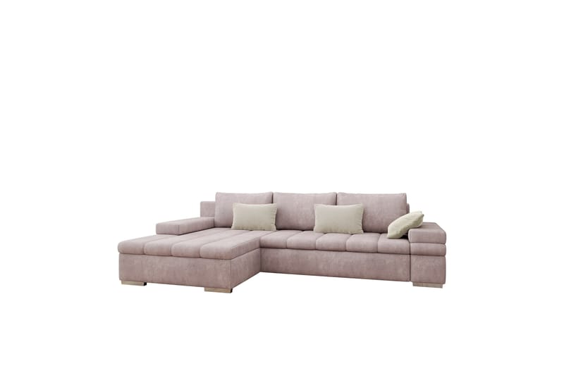 Naoma Bäddsoffa med Divan 4-sits, Rosa