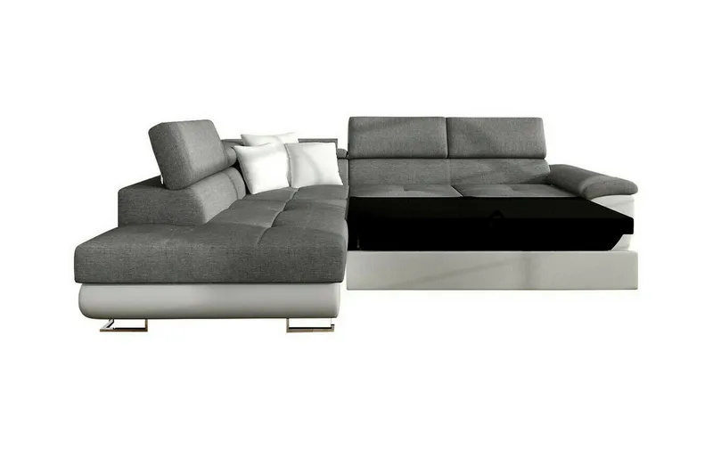 Reginia 3-sits Hörnbäddsoffa Ljusgrå - Products - Möbler - Soffa - Bäddsoffa - Hörnbäddsoffa