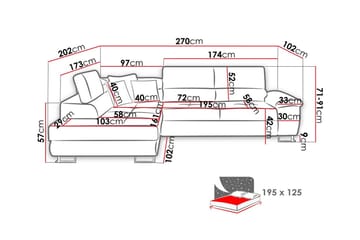 Reginia 3-sits Hörnbäddsoffa - Products - M öbler - Soffa - Bäddsoffa - Hörnbäddsoffa