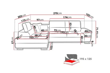 Reginia 3-sits Hörnbäddsoffa - Products - M öbler - Soffa - Bäddsoffa - Hörnbäddsoffa