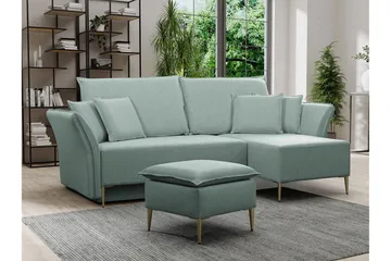 Staffin 3-sits Hörnbäddsoffa Light green - Products - Möbler - Soffa - Bäddsoffa - Hörnbäddsoffa