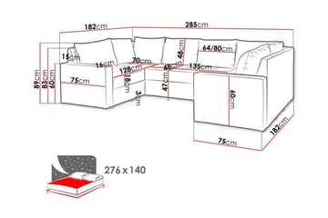 Staffin 4-sits Hörnbäddsoffa Dark grey - Products - Möbler - Soffa - Bäddsoffa - Hörnbäddsoffa