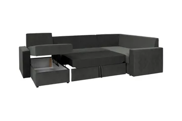 Staffin 4-sits Hörnbäddsoffa Dark grey - Products - Möbler - Soffa - Bäddsoffa - Hörnbäddsoffa