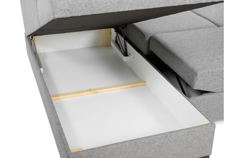 Taberk Bäddsoffa med Divan och Schäslong 4-sits - Grå - Products - Möbler - Soffa - Bäddsoffa - Bäddsoffa divan