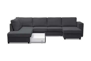Verona U-bäddsoffa med Divan Höger - Mörkgrå - Products - Möbler - Soffa - Bäddsoffa - Bäddsoffa divan