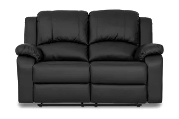 Norbo Liten Reclinersoffa 2-sits Konstläder - Fällbar soffa - Biosoffa - Svart / Mörk - Products - Möbler - Soffa - Biosoffa & reclinersoffa - 2 sits biosoffa & reclinersoffa